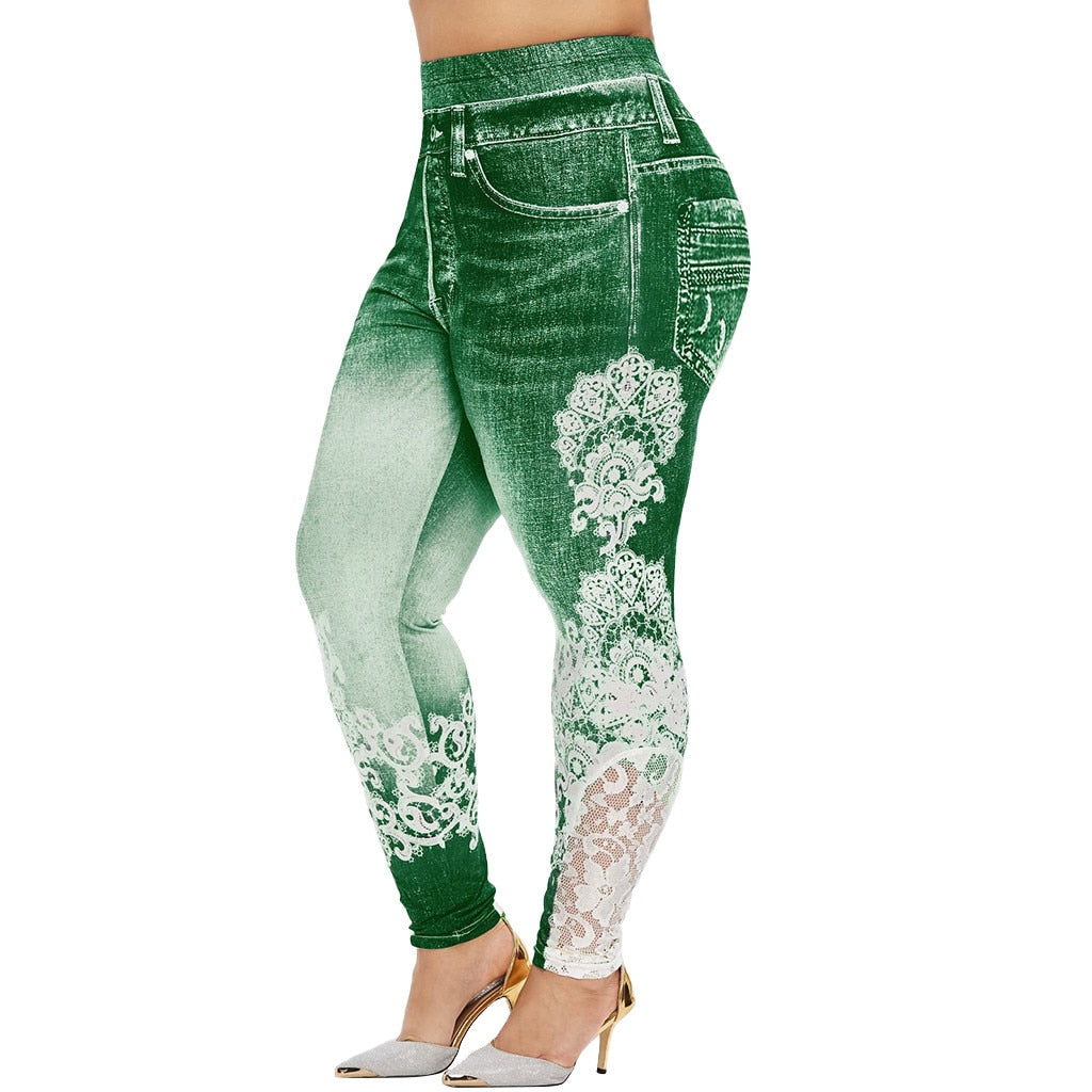 5XL Big Size Women Denim Pants High-waist - integrityhomedecor