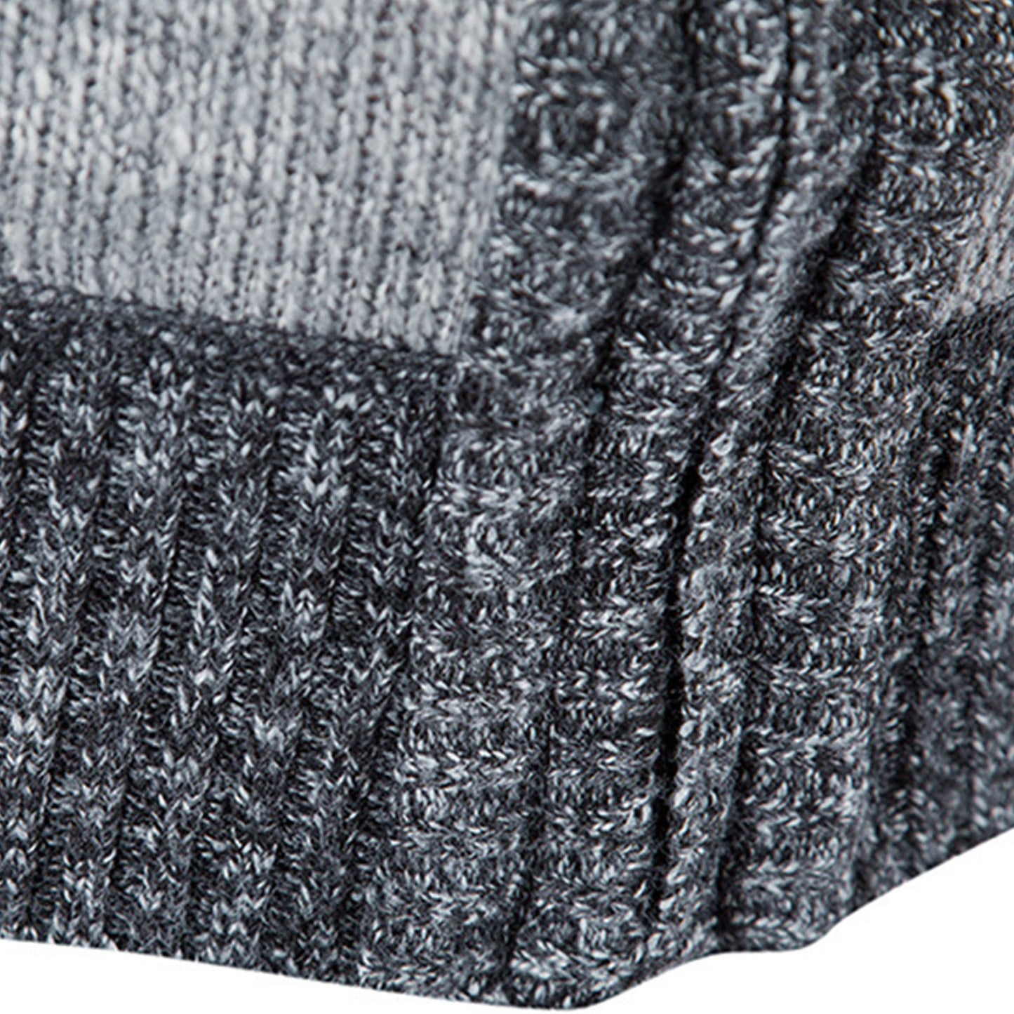 Men's Knitted Sweater Coat Long Sleeve Block Stand Collar Warm Causal Male Sweater Cardigan Jacket Coat Clothing Plus Size - integrityhomedecor