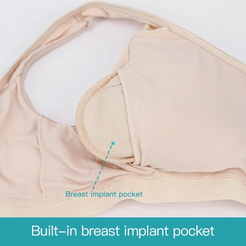 Mastectomy Bra with Pockets Front Closure Lingerie