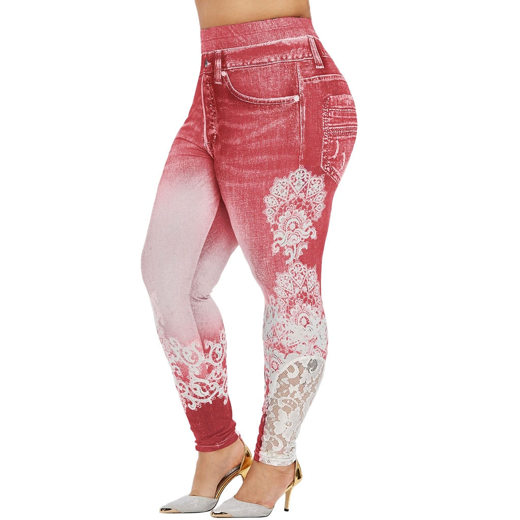 5XL Big Size Women Denim Pants High-waist - integrityhomedecor