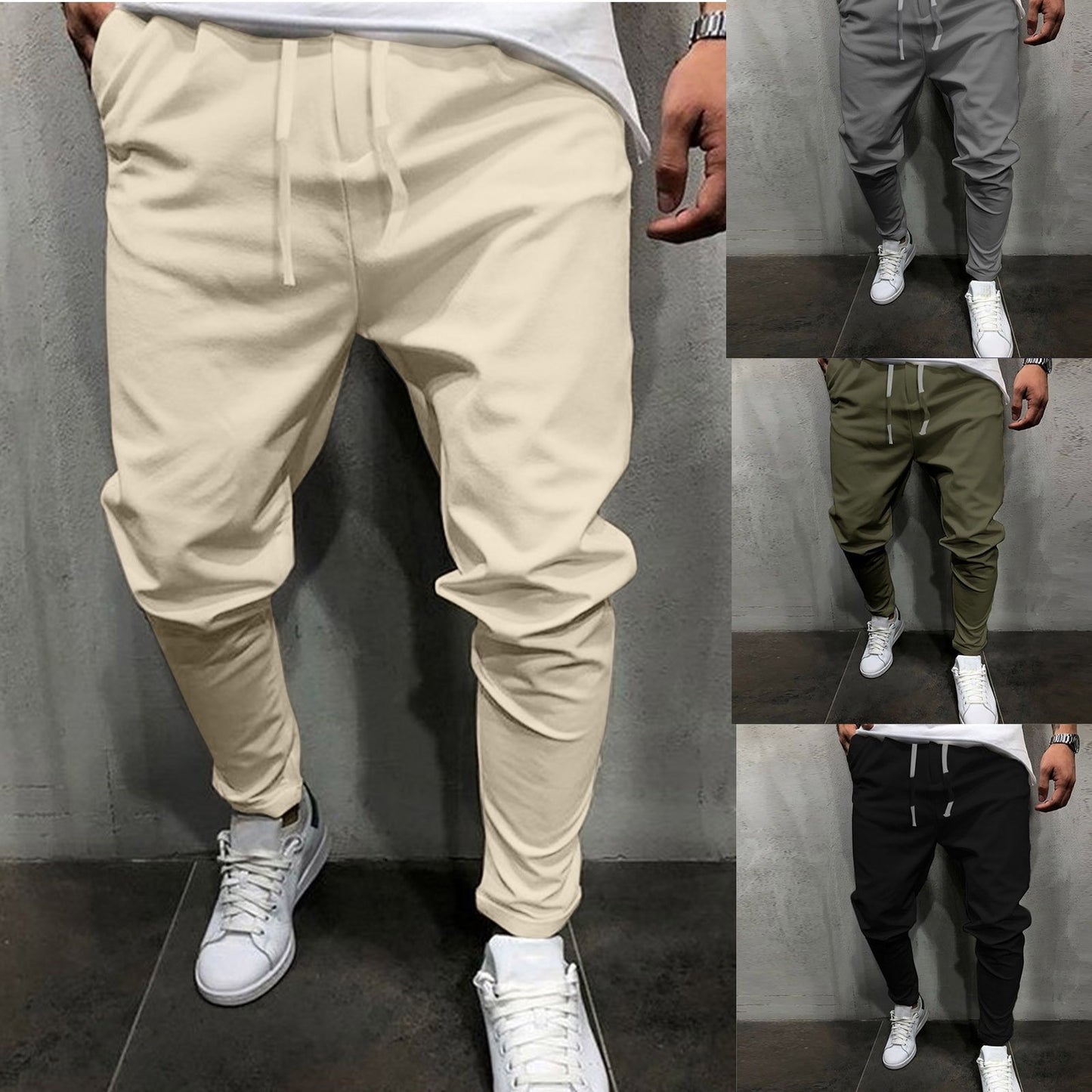 Cotton Linen Jogger Pants Men Streetwear Casual Harem Pants Men Trouser Fashion Band Pants Oversized Men's Clothing - integrityhomedecor