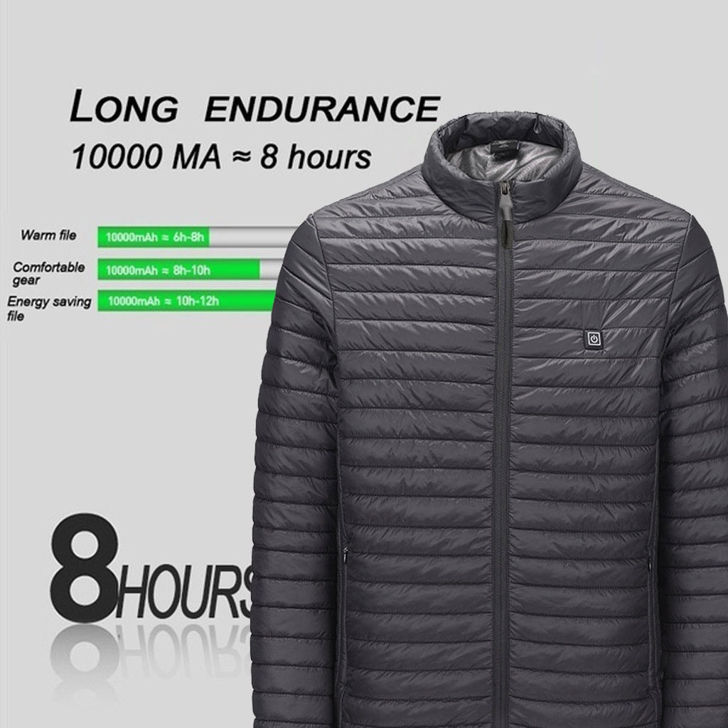 Men Heated Jacket USB Winter Outdoor Electric Heating Jackets Warm Sprots Thermal Coat Clothing Heatable Cotton jacket - integrityhomedecor