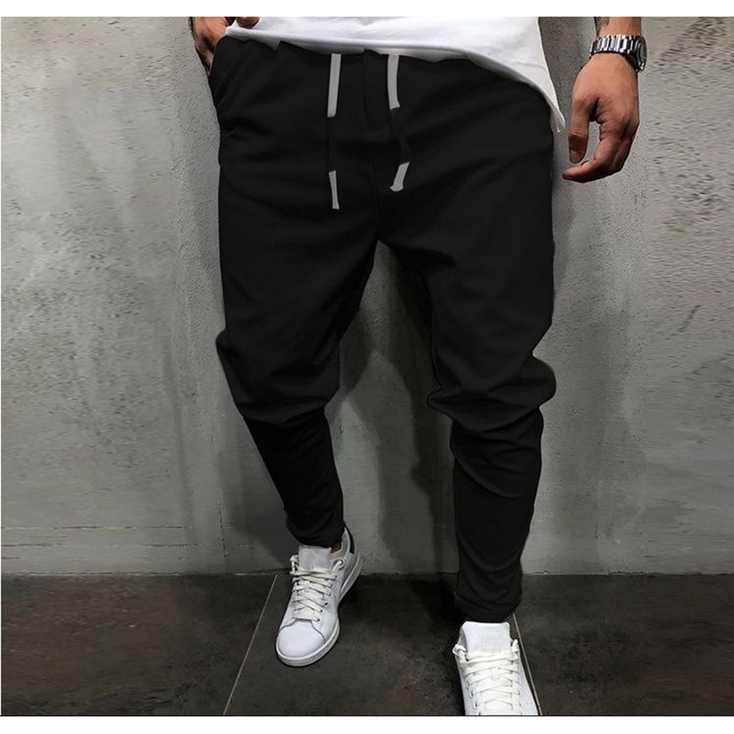 Cotton Linen Jogger Pants Men Streetwear Casual Harem Pants Men Trouser Fashion Band Pants Oversized Men's Clothing - integrityhomedecor