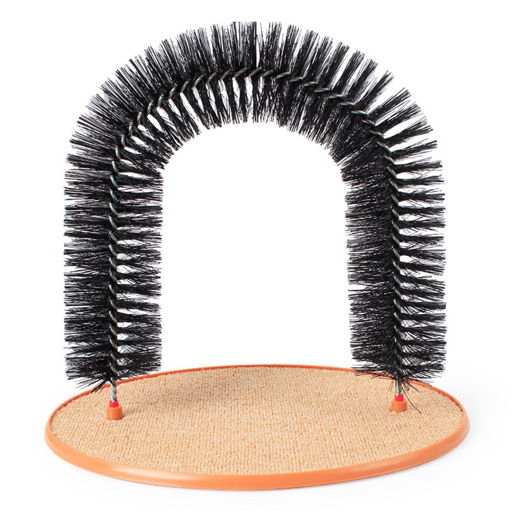 Funny Pet Massage Arch Automatic Brush Cat Toy Anti-skid Scratching Device Hair Cleaning Brush Relieve Itching Tool for Cats - integrityhomedecor