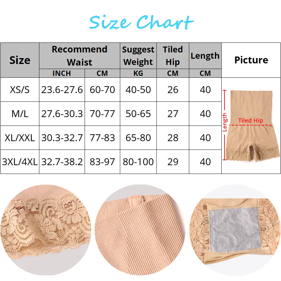 Women's Shapewear High Waist Body Shaper Lace Tummy Underwear - integrityhomedecor