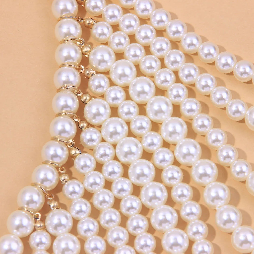 Pearl Chest Chain Harness Fashion Necklaces