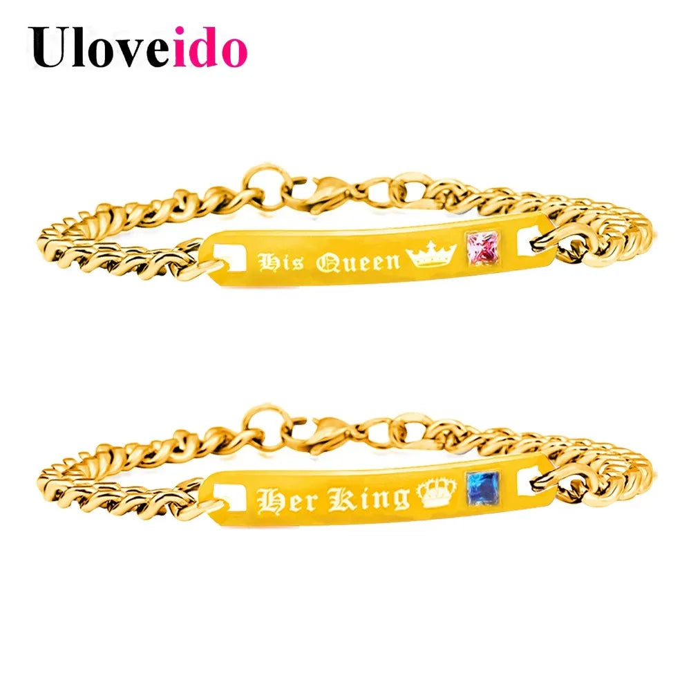 Gold Color Titanium Bracelet for Women and Men