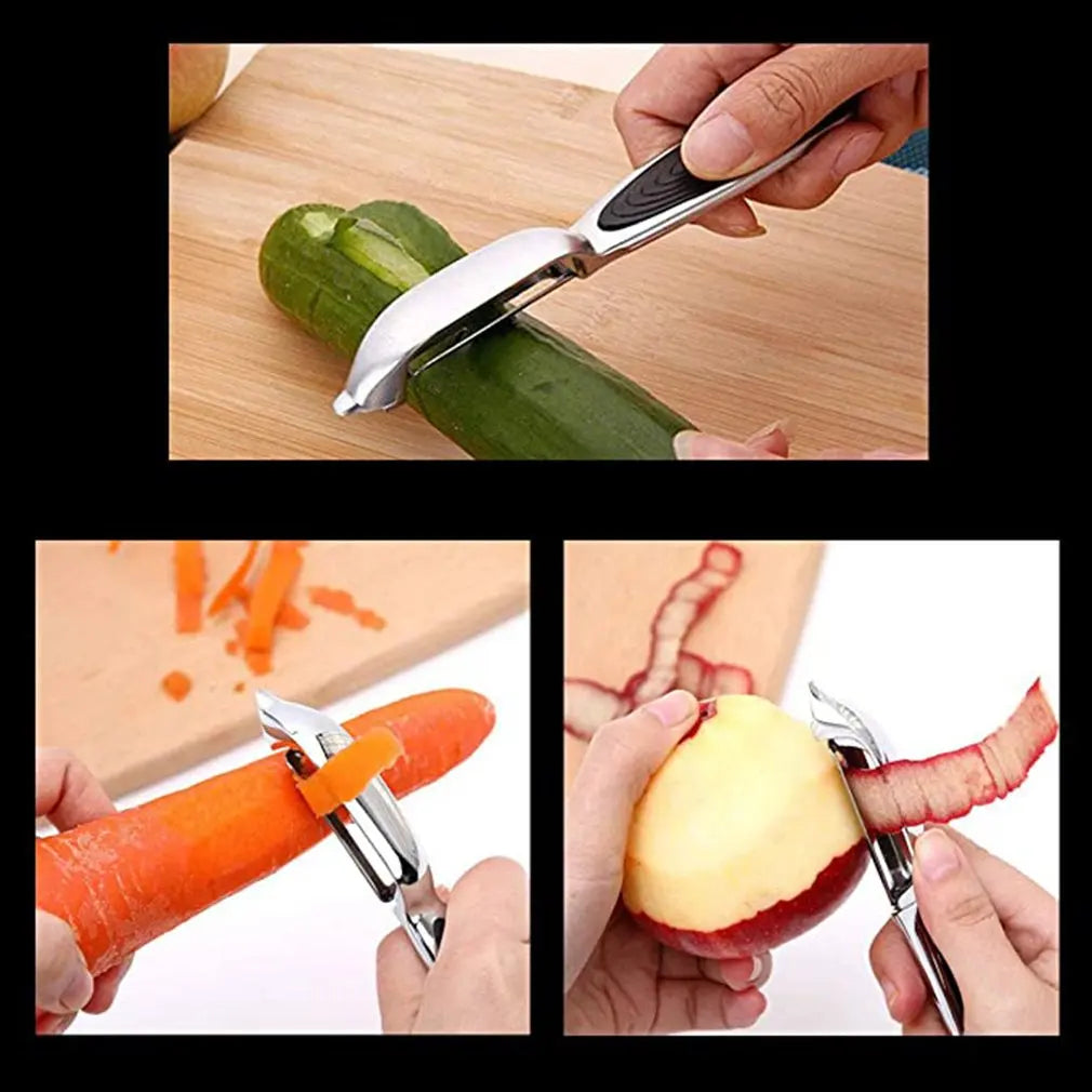 2 Pcs Ultra Sharp Stainless Steel Fruit Vegetable Peeler Top Quality Cutter Fruit Melon Planer ABS Handle Peeler Kitchen Gadget