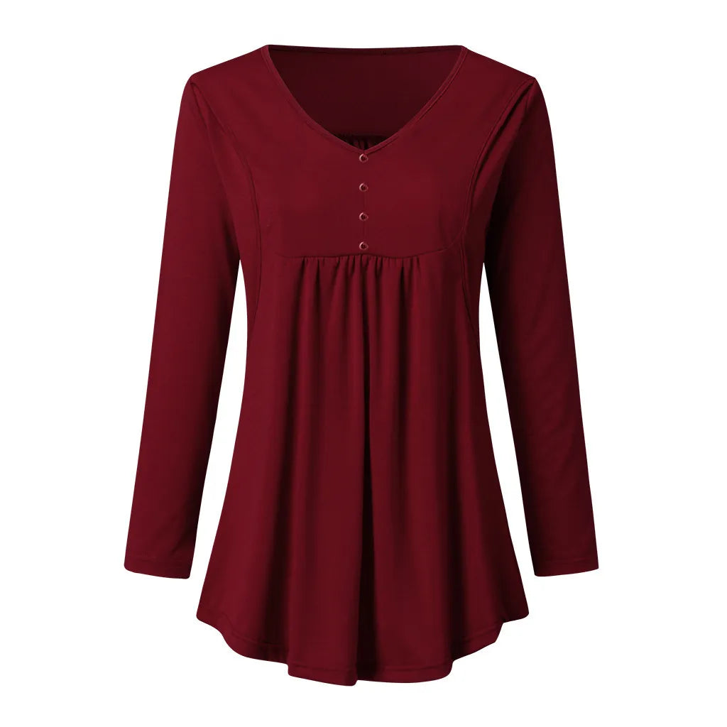 Maternity Blouse Long-Sleeved To Hide Breastfeeding - integrityhomedecor