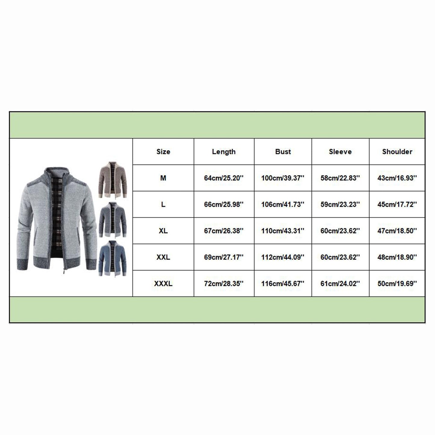 Men's Knitted Sweater Coat Long Sleeve Block Stand Collar Warm Causal Male Sweater Cardigan Jacket Coat Clothing Plus Size - integrityhomedecor