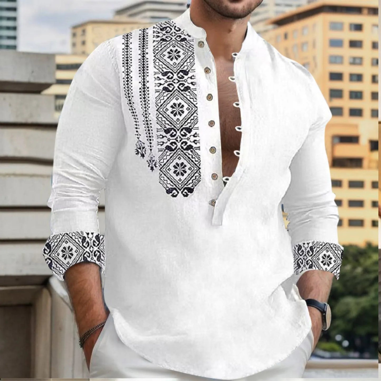 Men's Long-Sleeve Loose Fit Clothing - integrityhomedecor