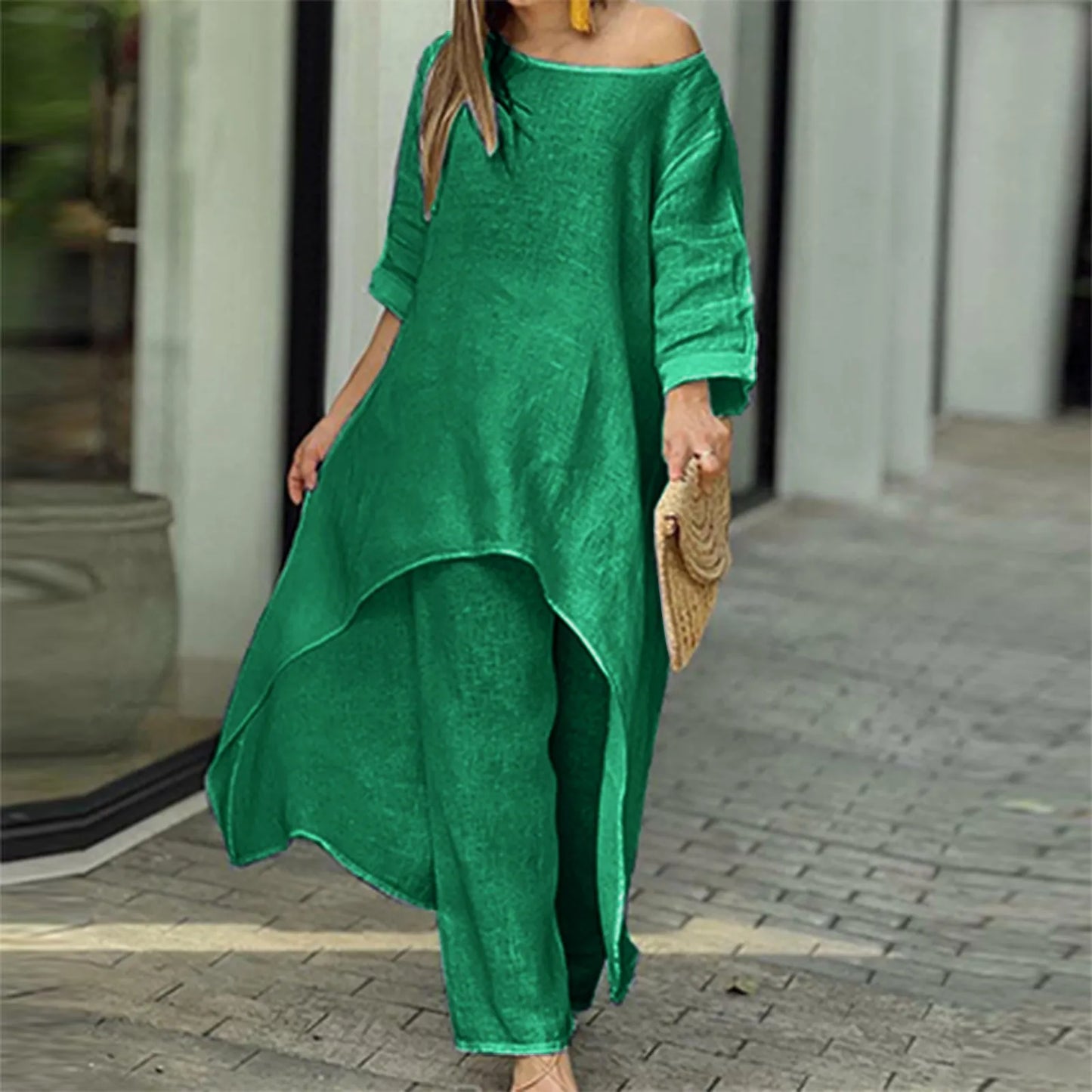2 Piece Women Set Clothes Long Sleeve Top And Pants Suit - integrityhomedecor