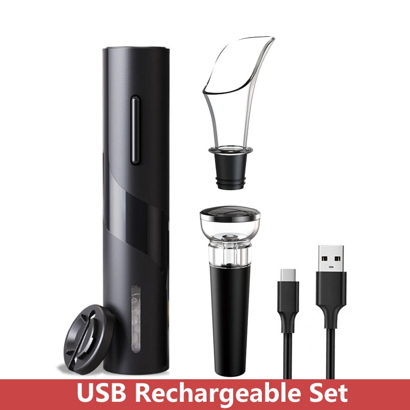 Electric Bottle Opener for Red Wine Foil Cutter Automatic Red Wine Openers Jar Opener Kitchen Accessories Gadgets Bottle Opener - integrityhomedecor