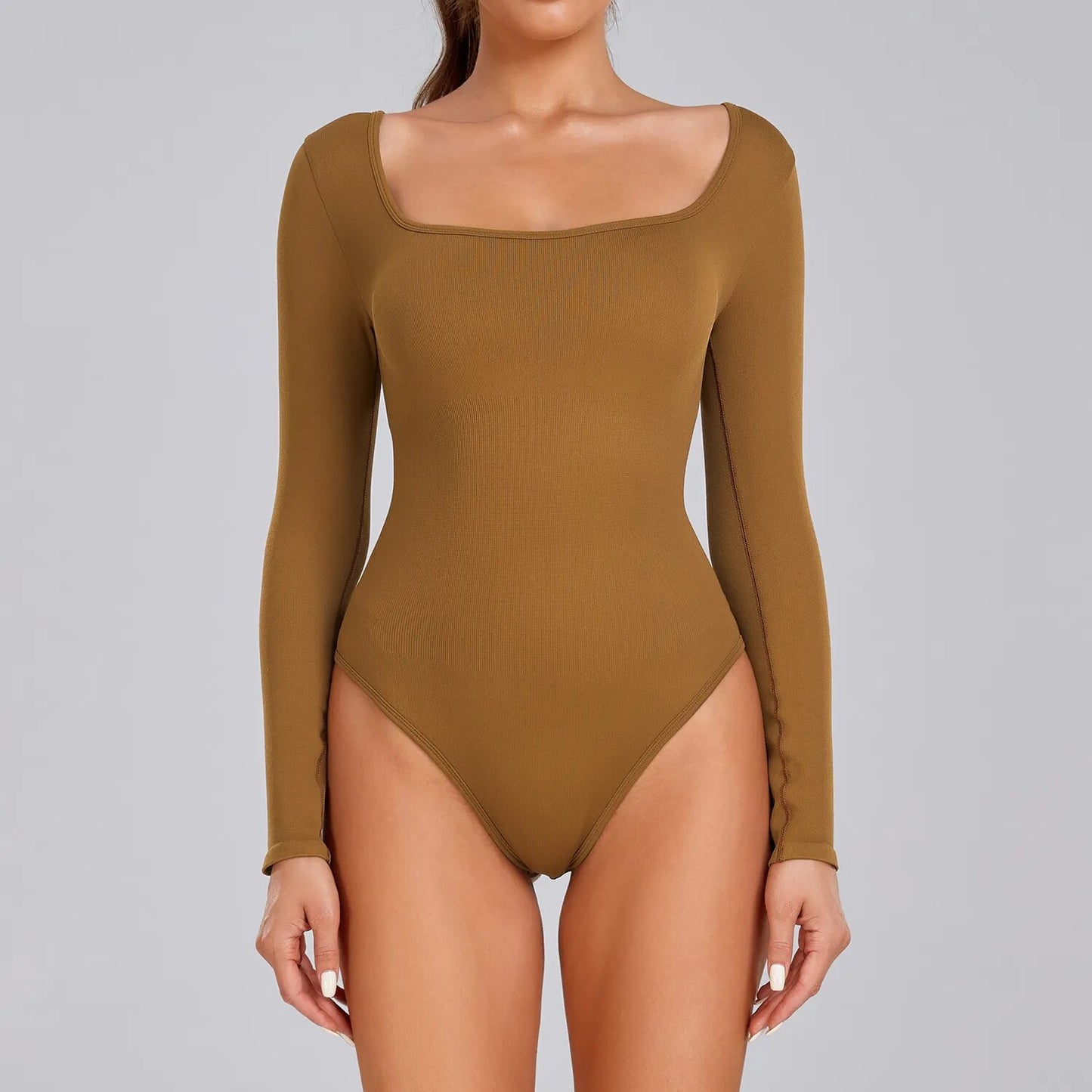 Sexy Long Sleeve Bodysuit Seamless Jumpsuit Breathable