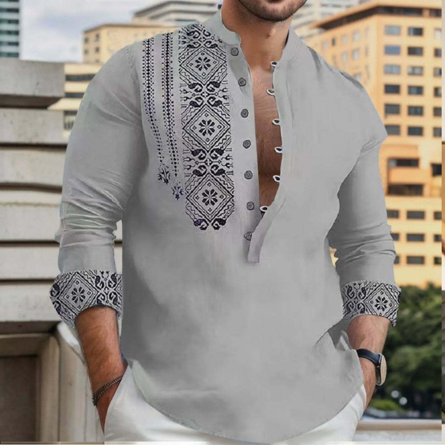 Men's Long-Sleeve Loose Fit Clothing - integrityhomedecor