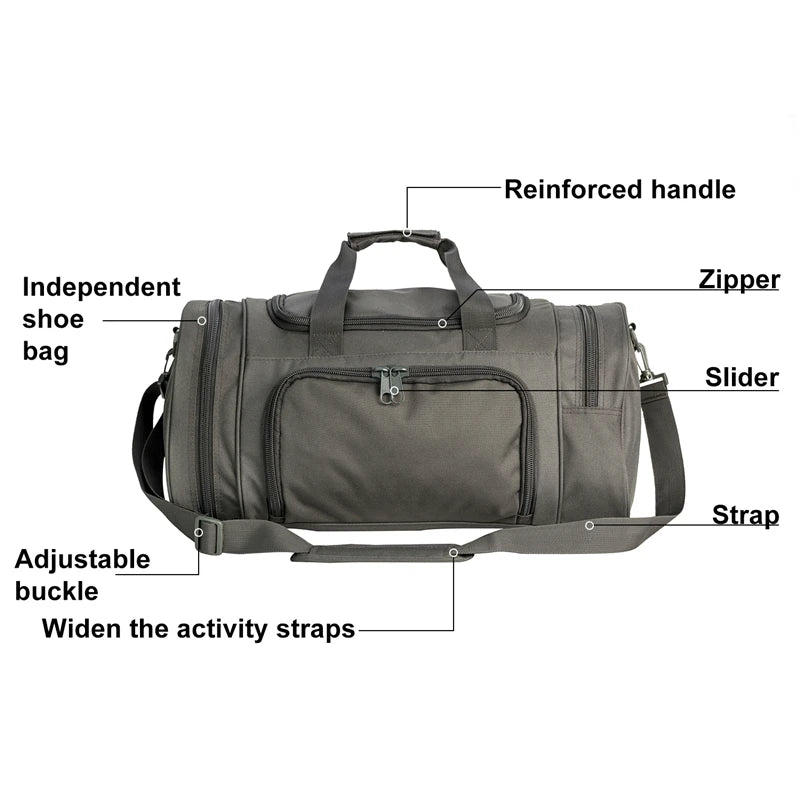 Outdoor Waterproof Travel Sport Bag With Shoes Compartment
