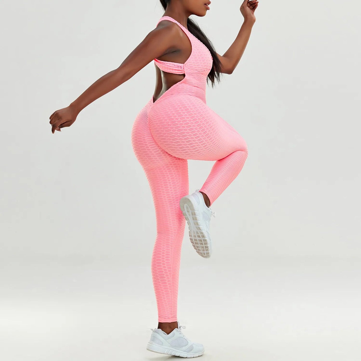 Racerback Sexy Anti-cellulite One Piece Workout Clothes for Women