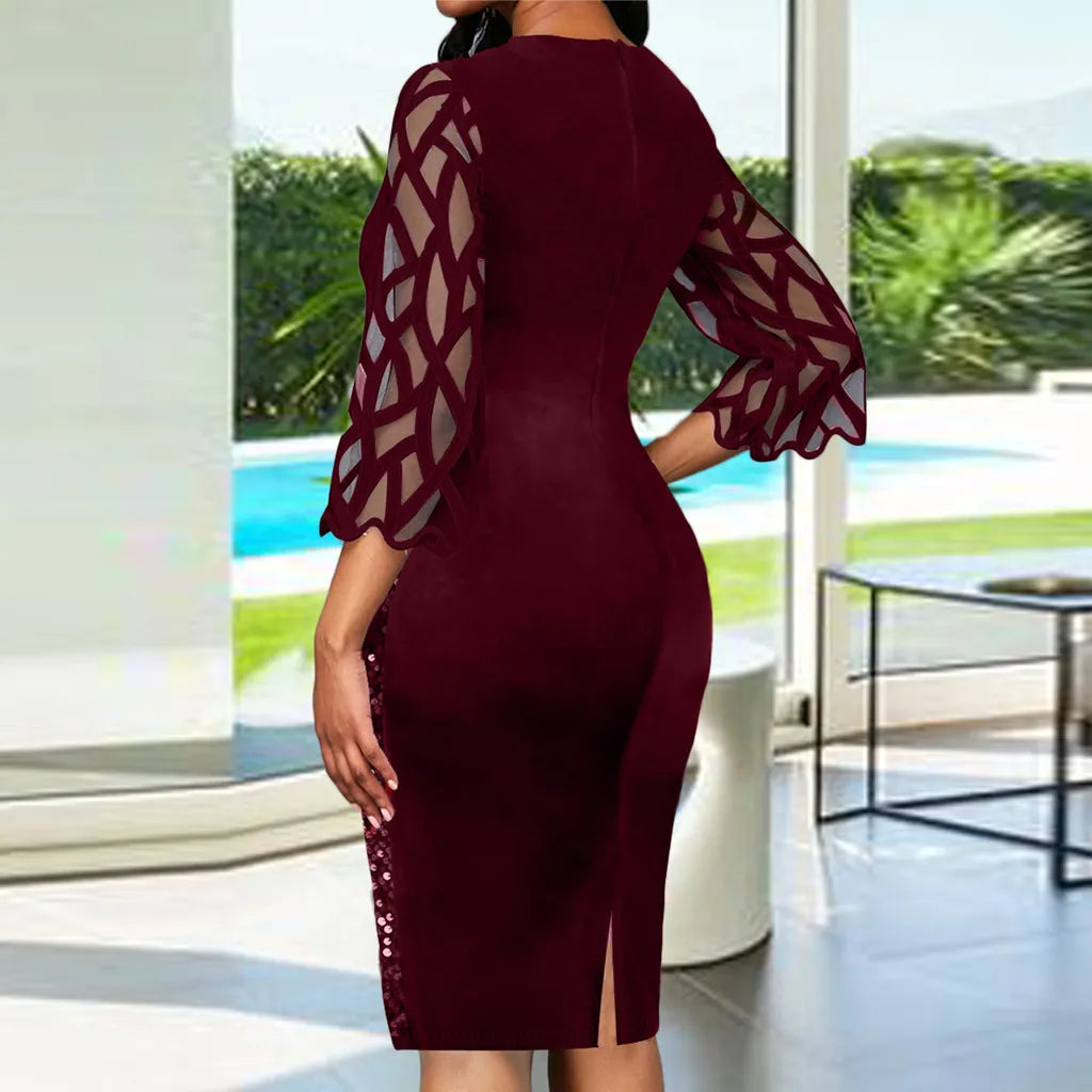 Women's Sequin Evening Dress - integrityhomedecor