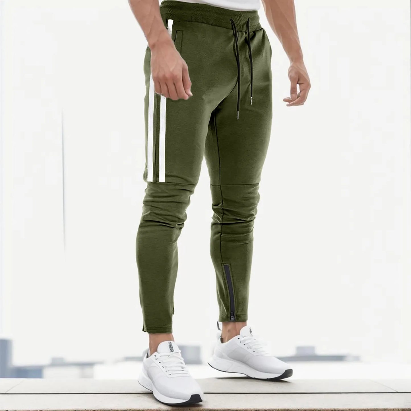 Men's Pants Striped Drawstring Jogging Clothing - integrityhomedecor