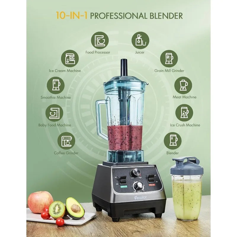 VEWIOR 2200W Blender with 68oz Container & 27oz To-Go Cup