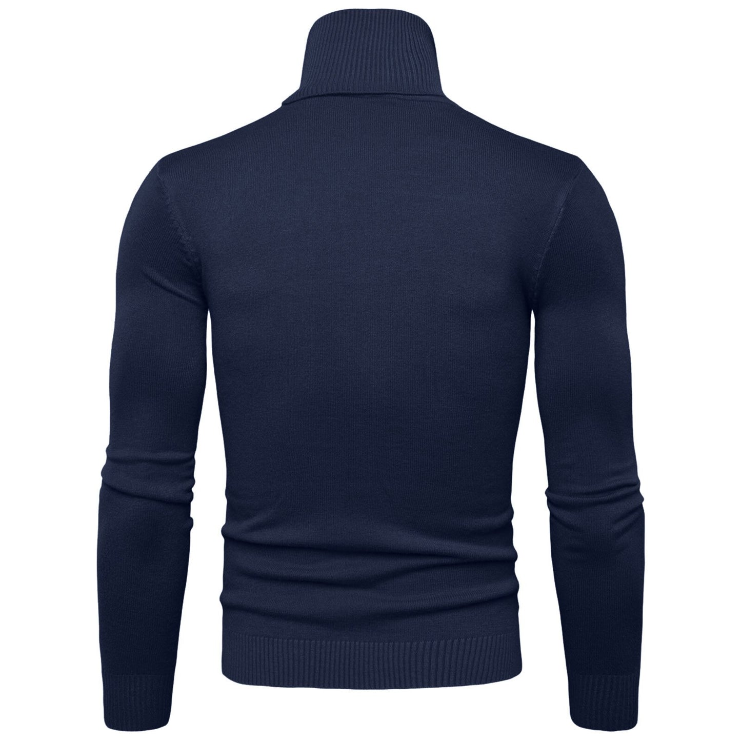 Men's Casual Slim Fit Basic Turtleneck Knitted Sweater High Collar Pullover Male Double Collar Autumn Male Tops - integrityhomedecor