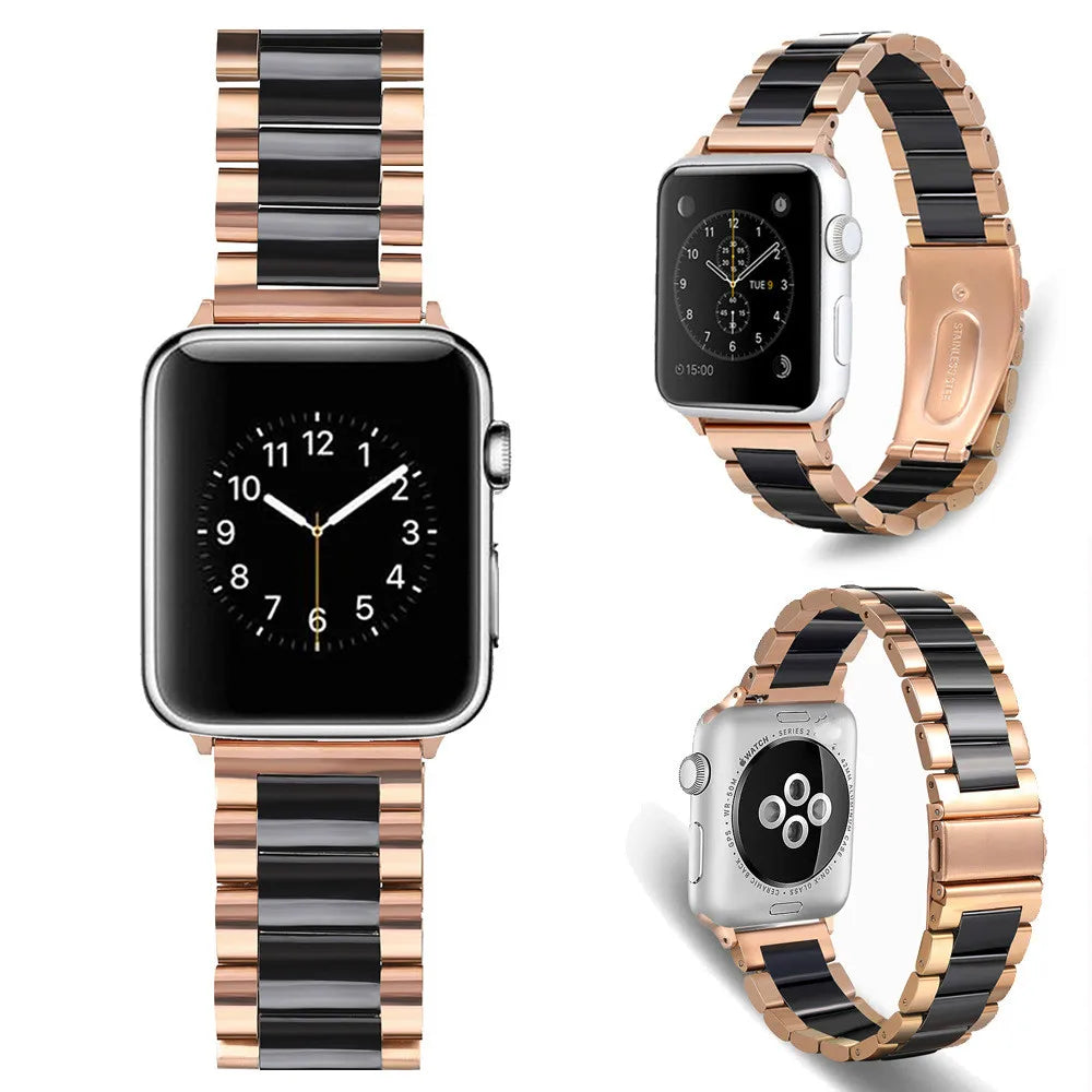 Strap Band for Apple Watch Steel Ceramic Luxury Women Bracelet