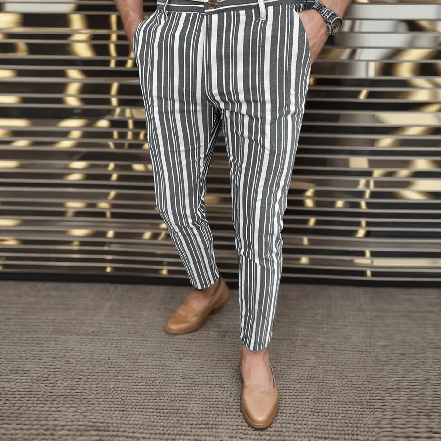 Men‘s Striped Vintage pants Loose Fit - integrityhomedecor