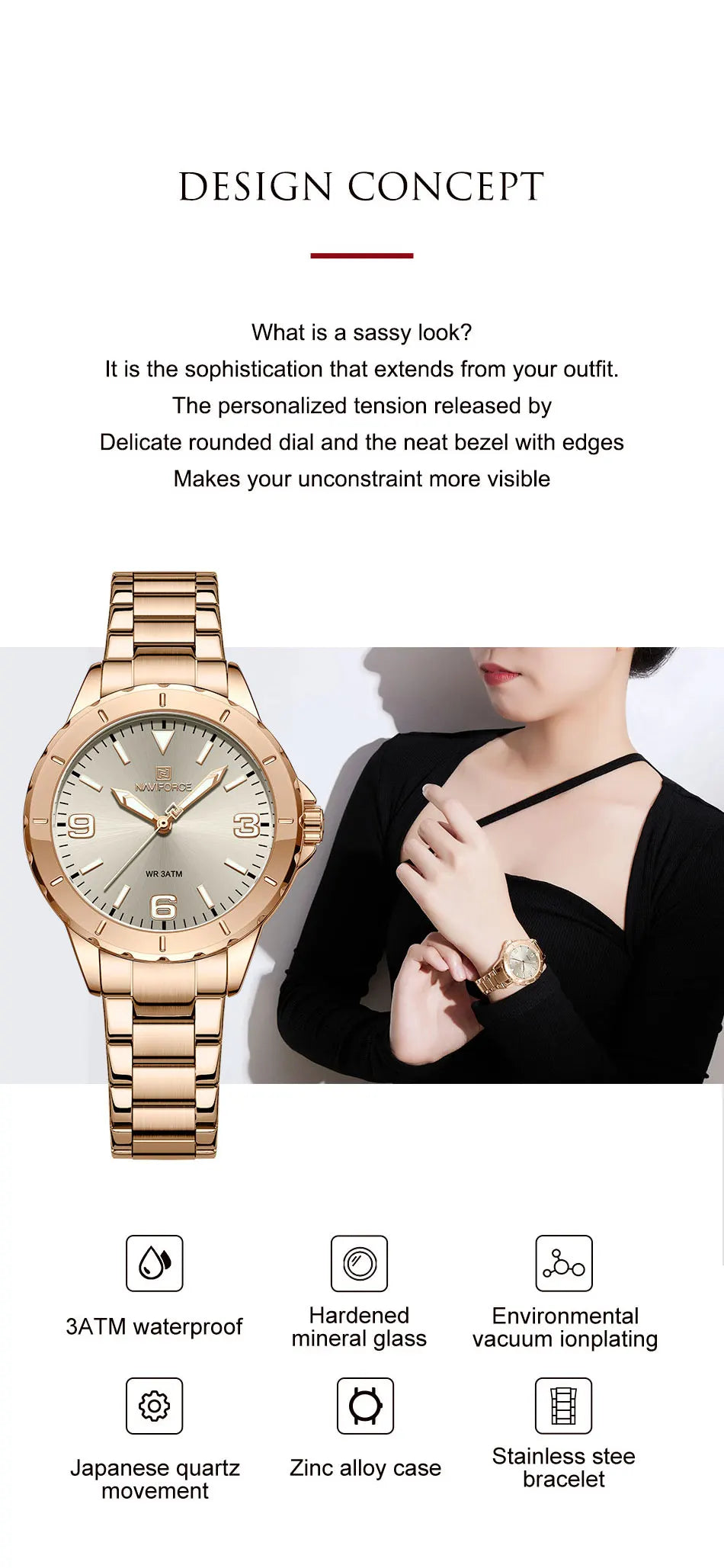 Wrist Watch Stainless steel Dress Quartz