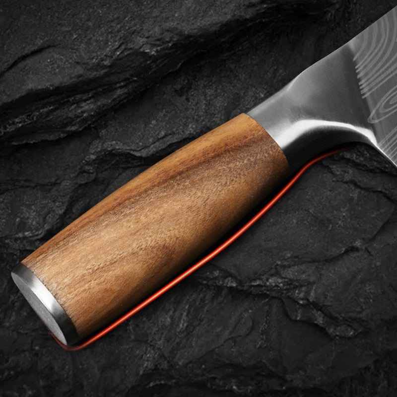 Kitchen Knife Cleaver Chef Knife Stainless Steel Razor Sharp Slicing Chopping Meat Chinese Butcher Knife Wood Handle Slicer - integrityhomedecor
