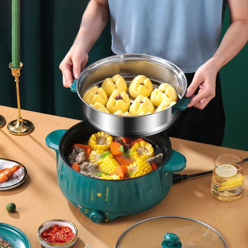 1.7L Electric MultiCookers Single/Double Layer 1-2 People Household Non-stick Pan Hotpot Noodles Rice Cooker Cooking Appliances - integrityhomedecor