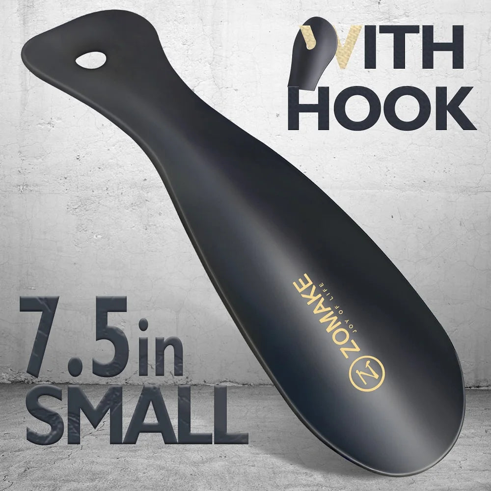 2pc Metal Shoe Horn Leather Long Handle