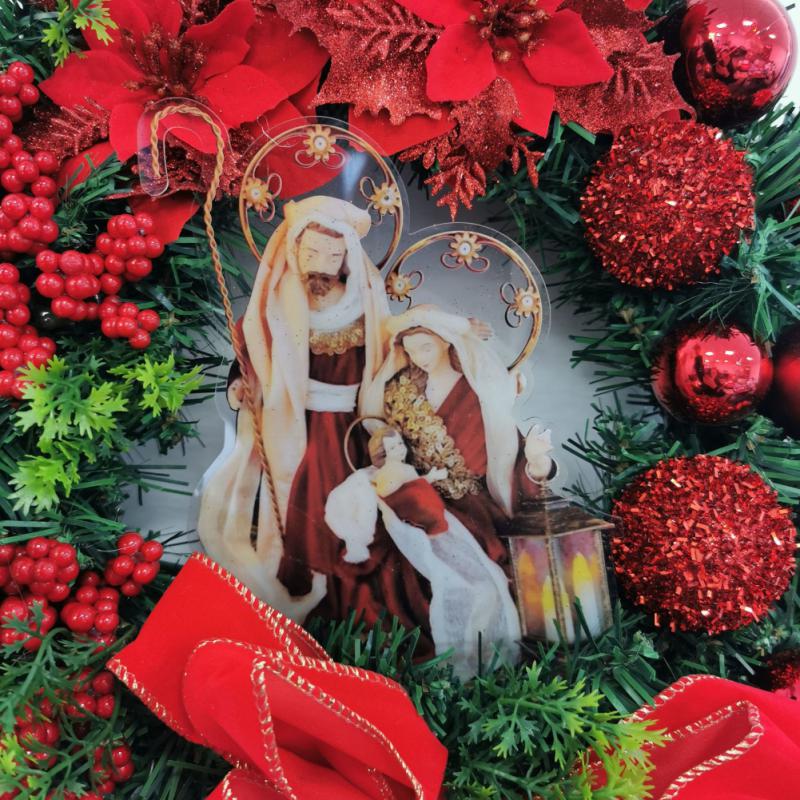 Sacred Christmas Wreath Image Of The Virgin-Mary - integrityhomedecor
