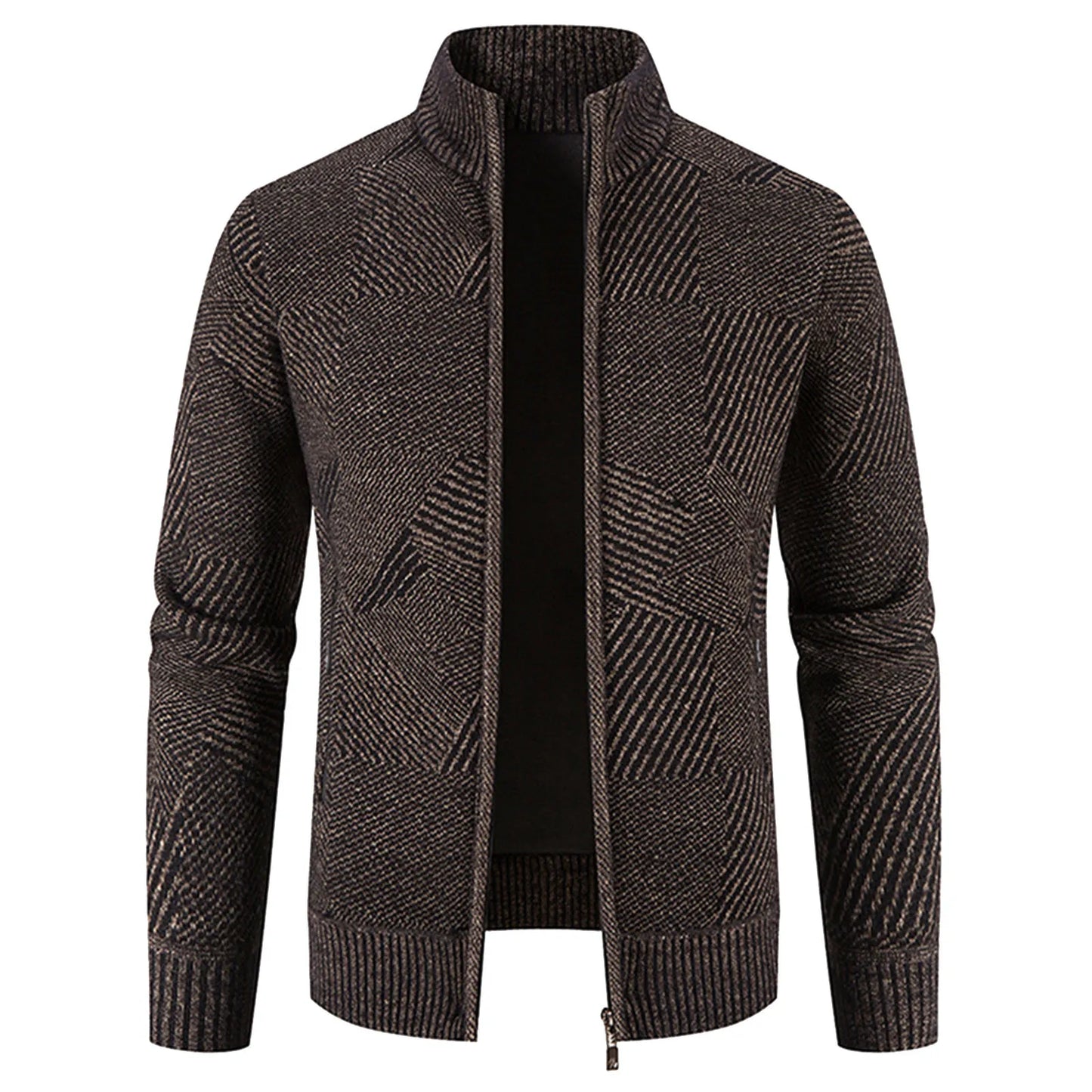 Men's Knitted Long Sleeve Cardigan Fleece - integrityhomedecor