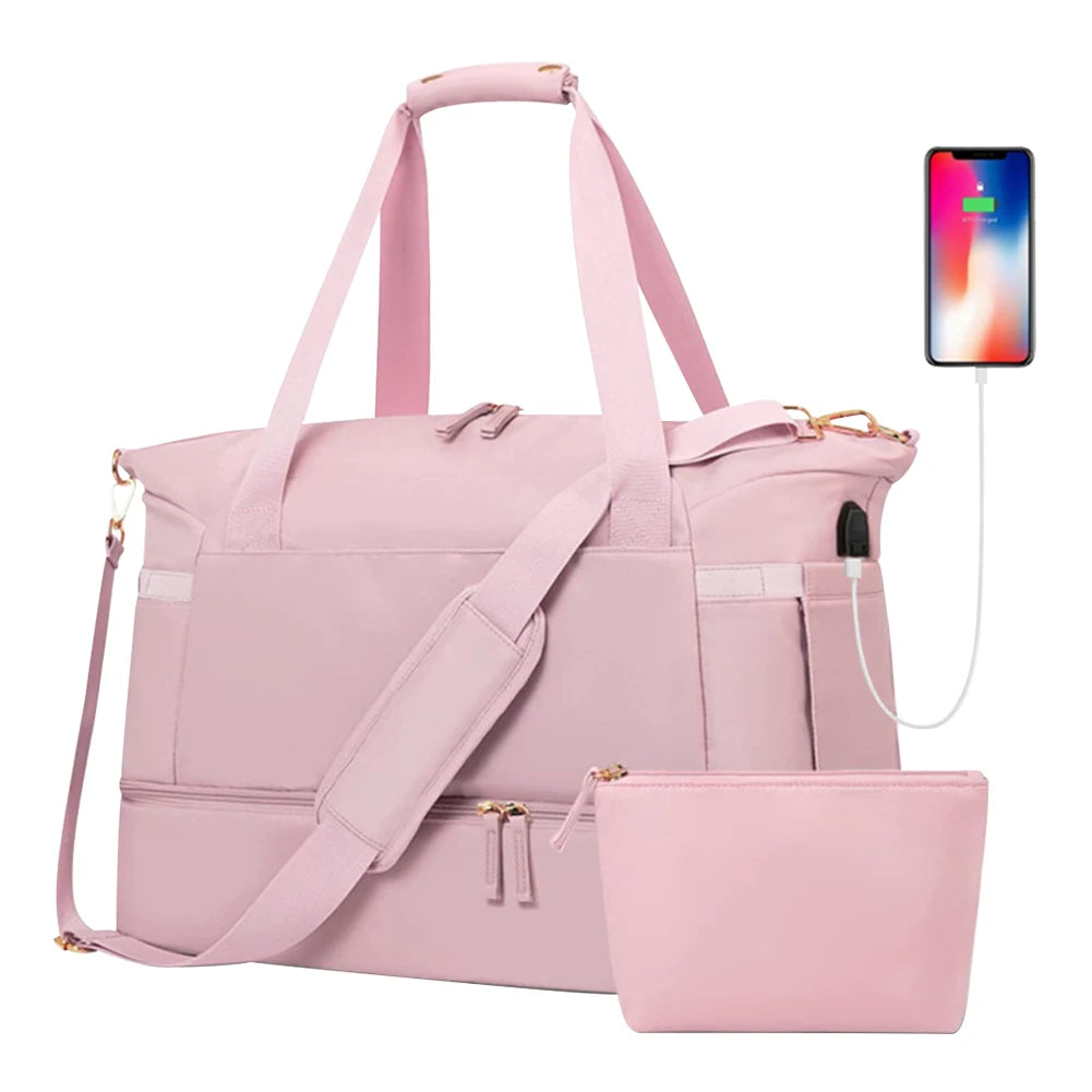 Women's Fitness Bag with Shoe Compartment