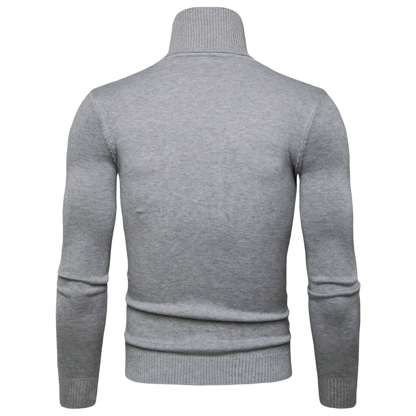 Men's Casual Slim Fit Basic Turtleneck Knitted Sweater High Collar Pullover Male Double Collar Autumn Male Tops - integrityhomedecor