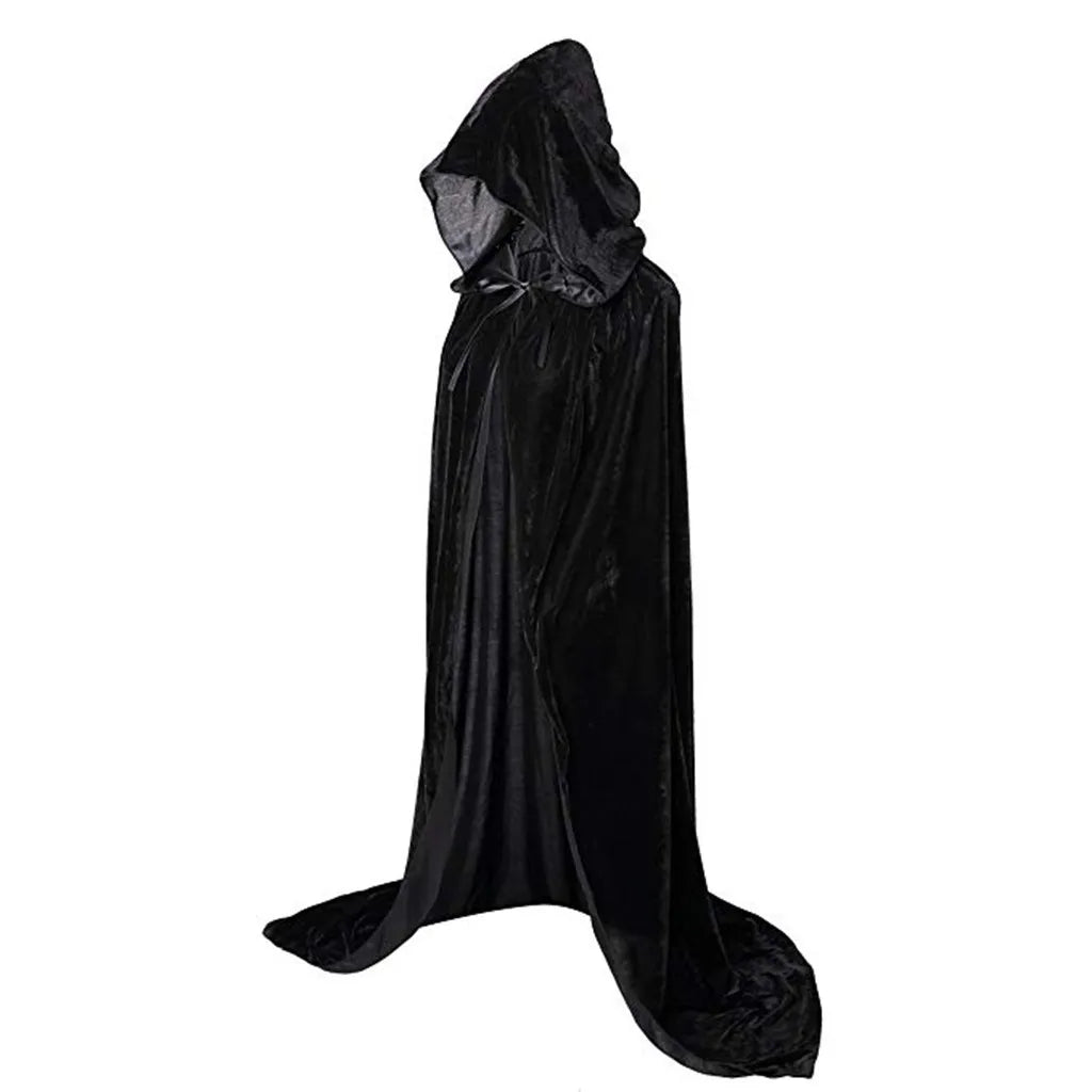 Hooded Cape Adult Unisex Long solid Costume for Halloween Party - integrityhomedecor