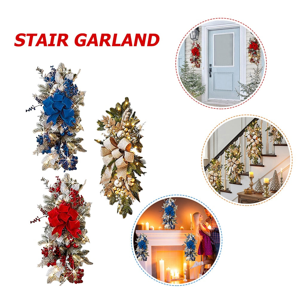 Christmas Cordless Prelit Stairway Trim - integrityhomedecor