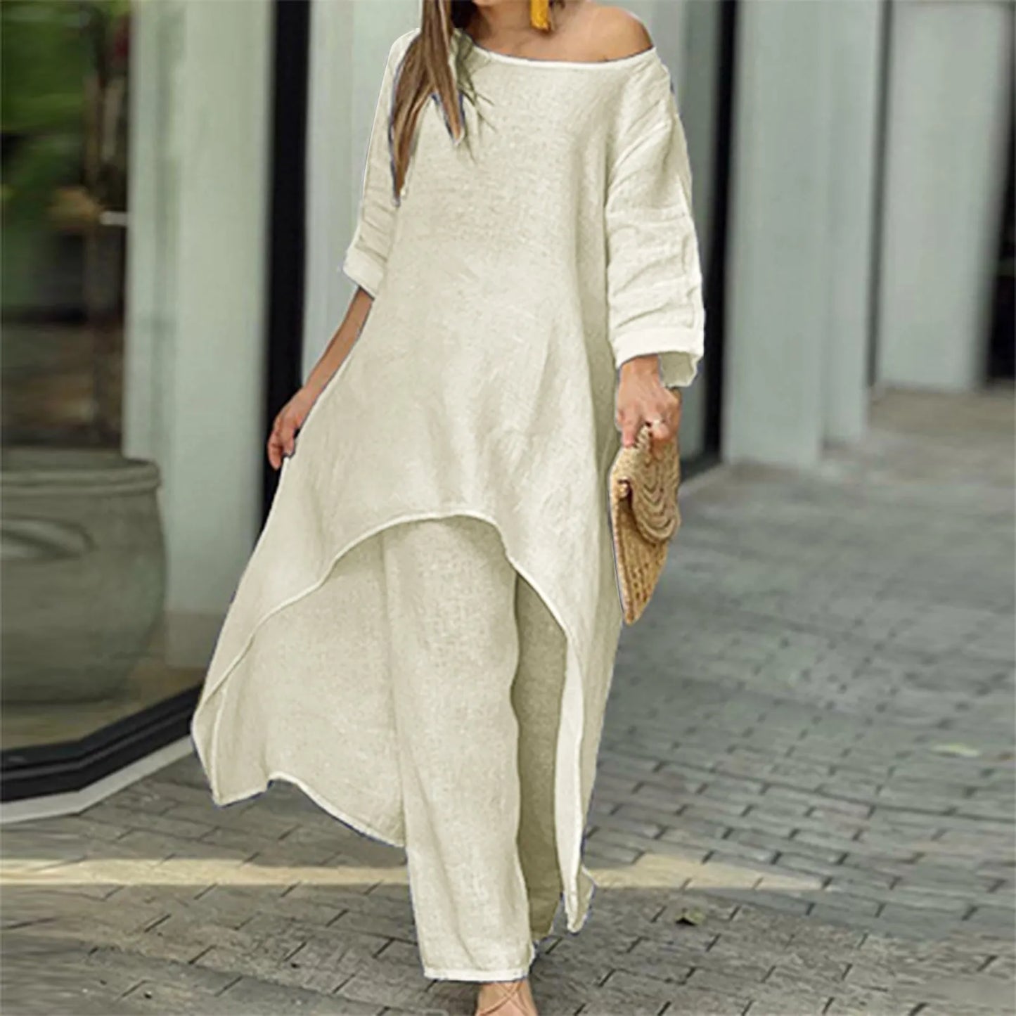 2 Piece Women Set Clothes Long Sleeve Top And Pants Suit - integrityhomedecor
