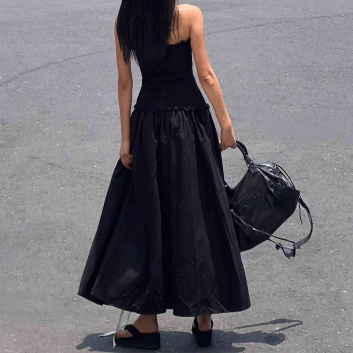 Women's Tube Top Maxi Dress Sleeveless Backless Strapless Off Shoulder - integrityhomedecor