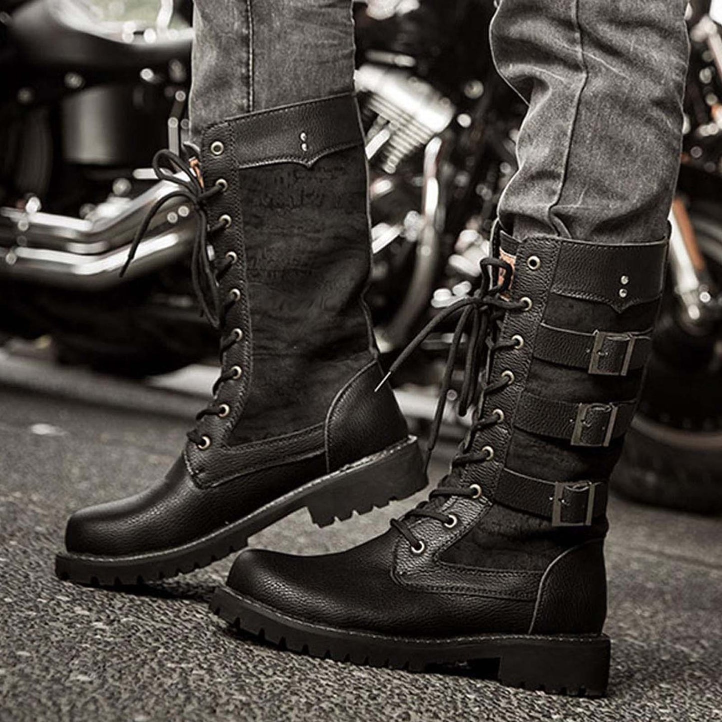 Men's Leather Boots Lace Up - integrityhomedecor