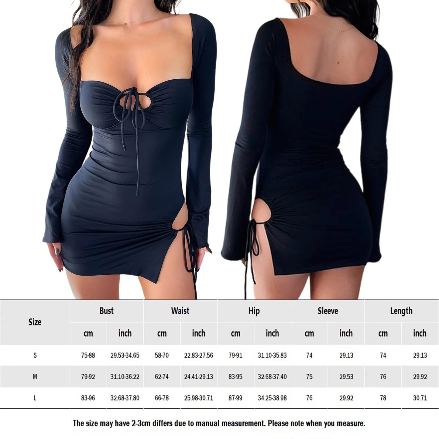 Women Tunic Mini Dress Long Sleeve - integrityhomedecor