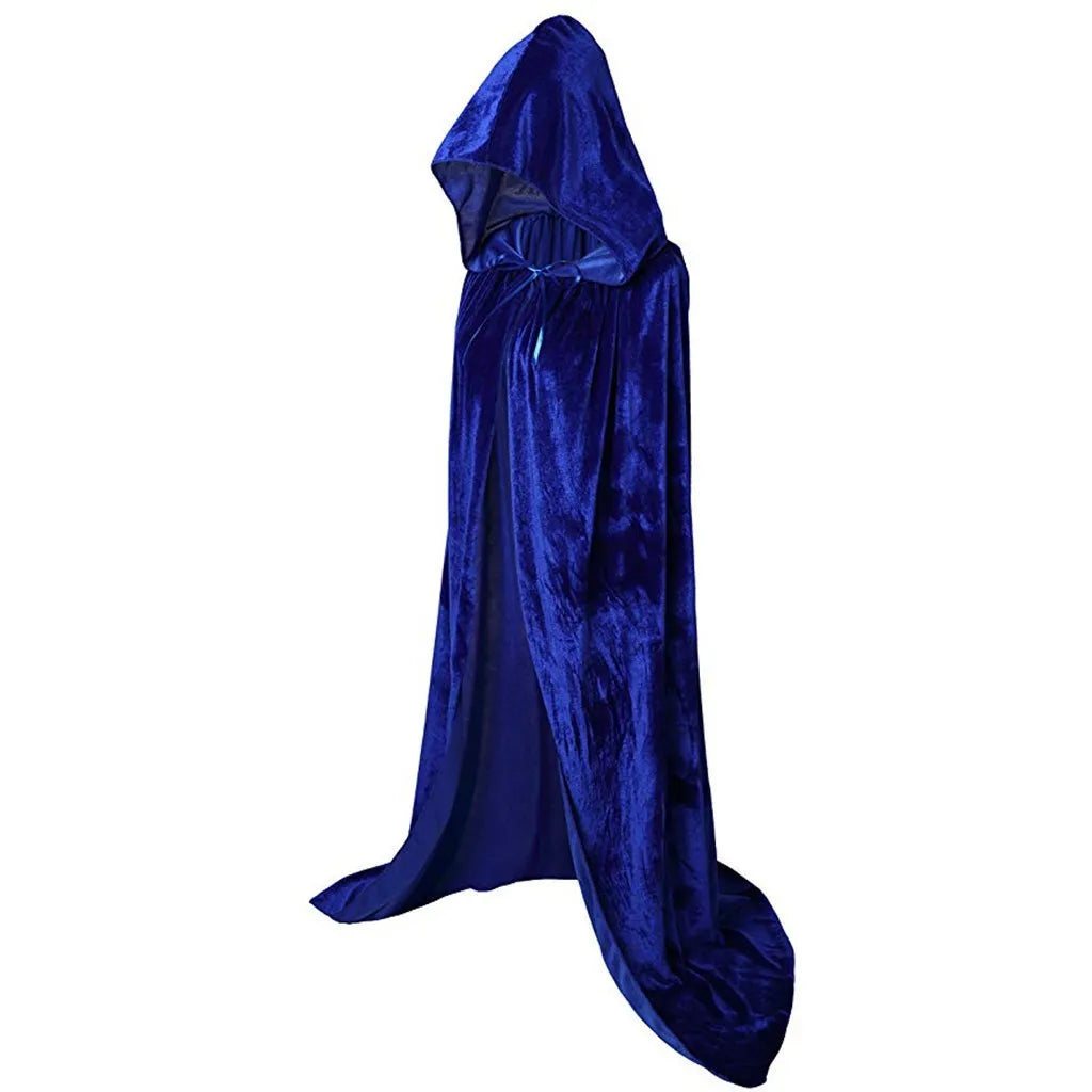 Hooded Cape Adult Unisex Long solid Costume for Halloween Party - integrityhomedecor