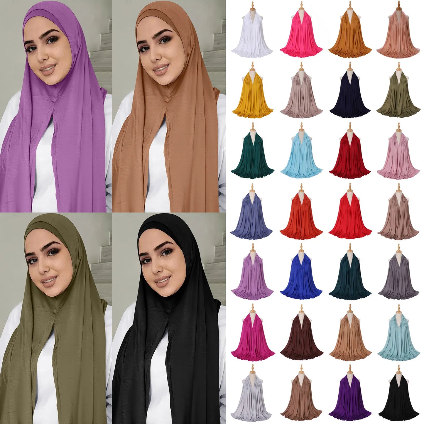 Hijab Plain Chiffon Scarves For Women - integrityhomedecor