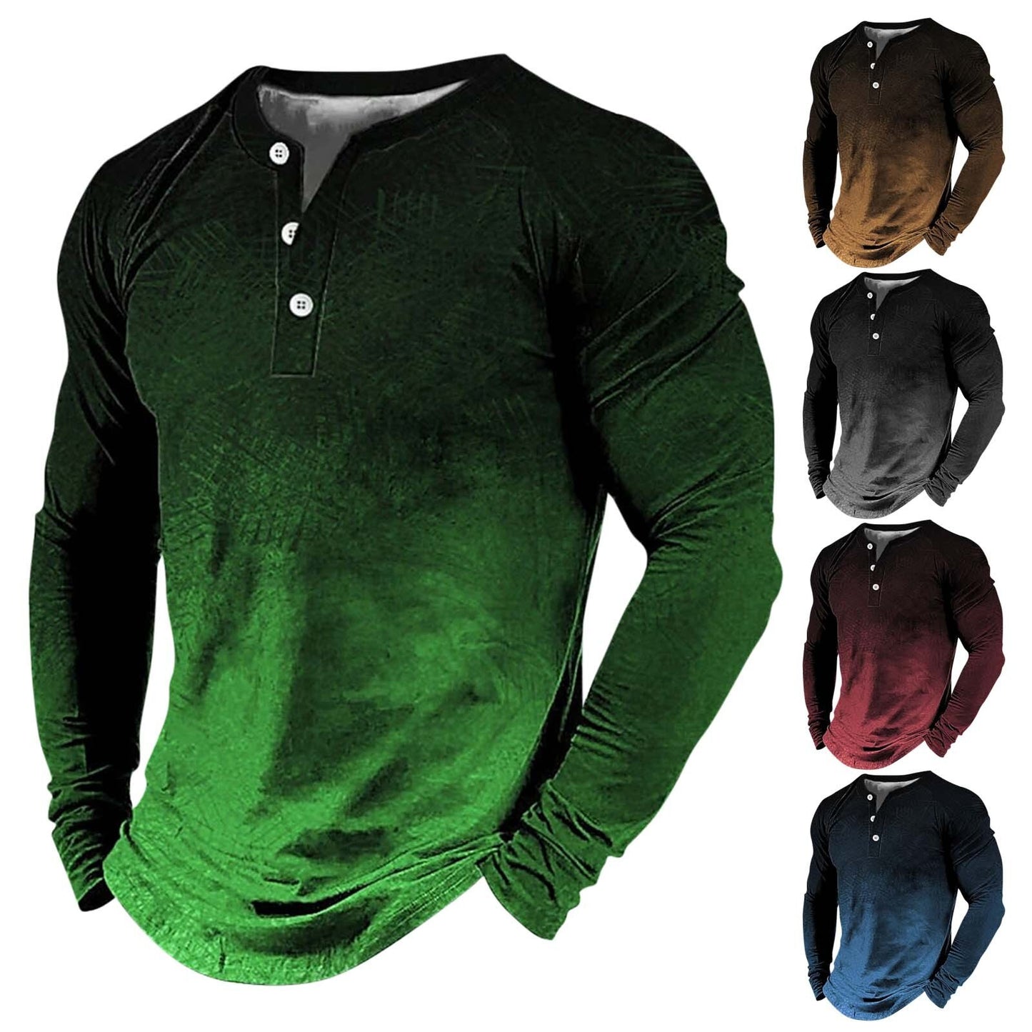 Men's Long Sleeve Solid Color Tops New Streetwear Casual Fashion - integrityhomedecor