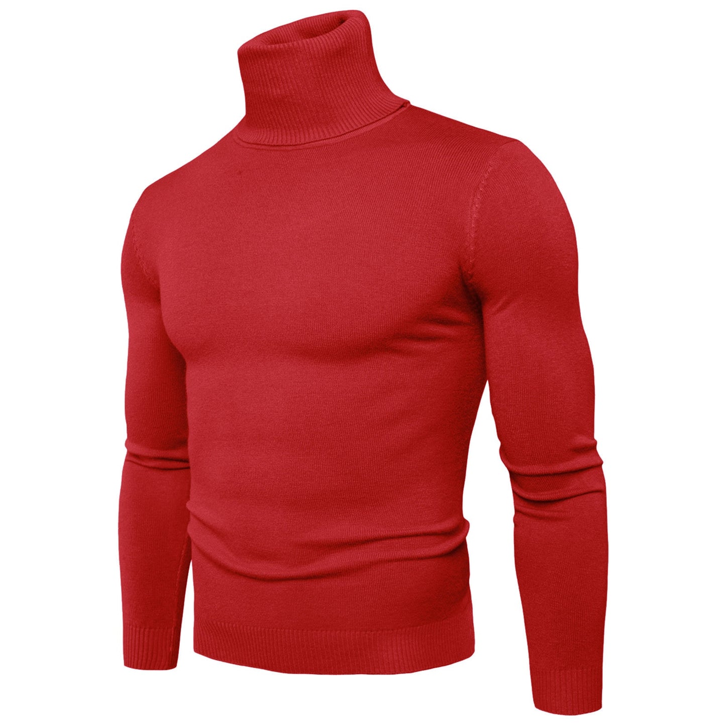 Men's Casual Slim Fit Basic Turtleneck Knitted Sweater High Collar Pullover Male Double Collar Autumn Male Tops - integrityhomedecor