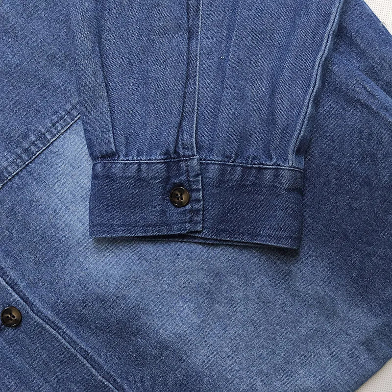 Single Breasted Denim Dresses Women's Clothing Pocket Long Sleeve - integrityhomedecor