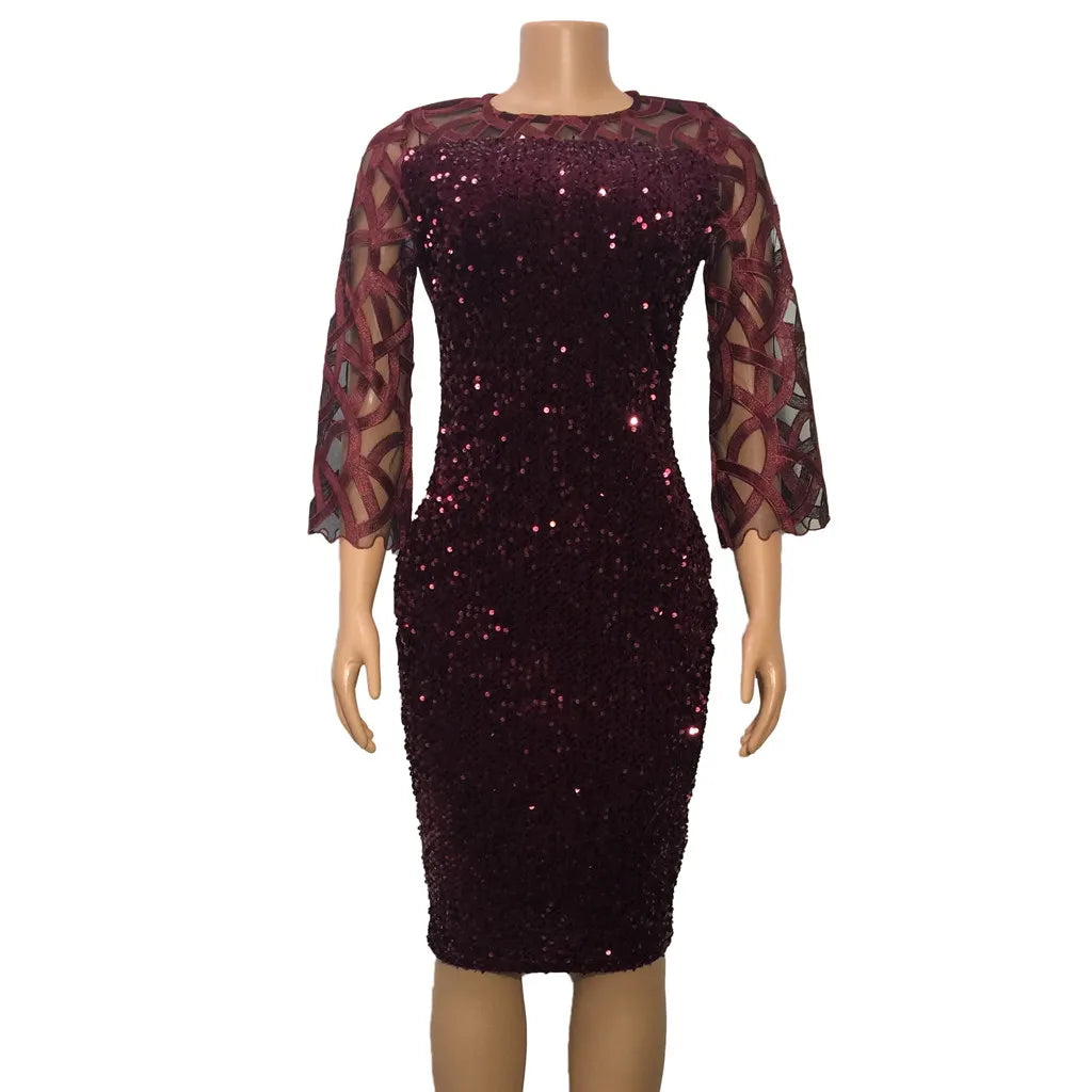 Women's Sequin Evening Dress - integrityhomedecor