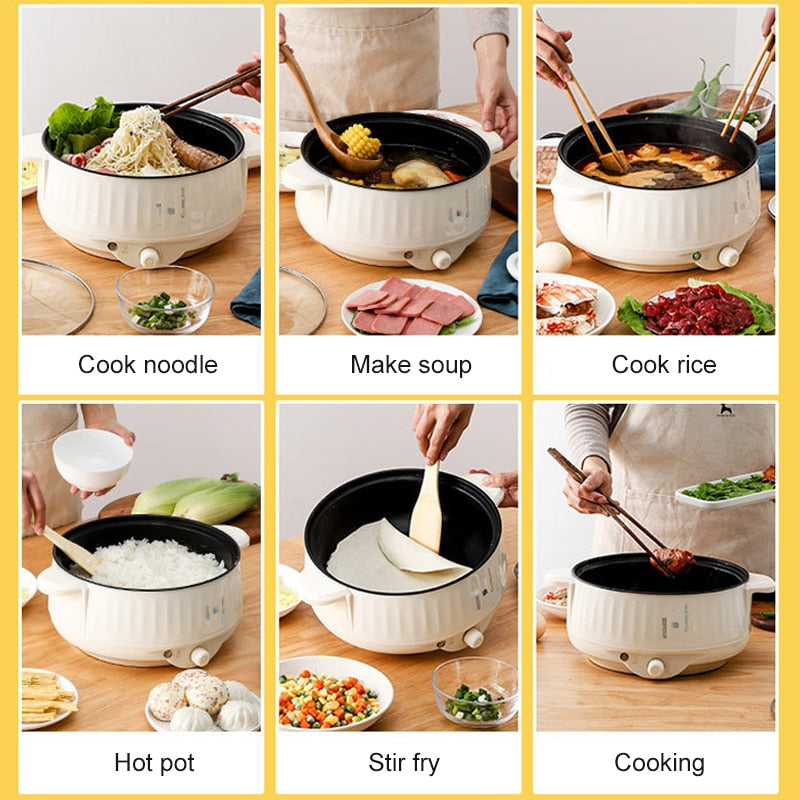 1.7L Electric MultiCookers Single/Double Layer 1-2 People Household Non-stick Pan Hotpot Noodles Rice Cooker Cooking Appliances - integrityhomedecor
