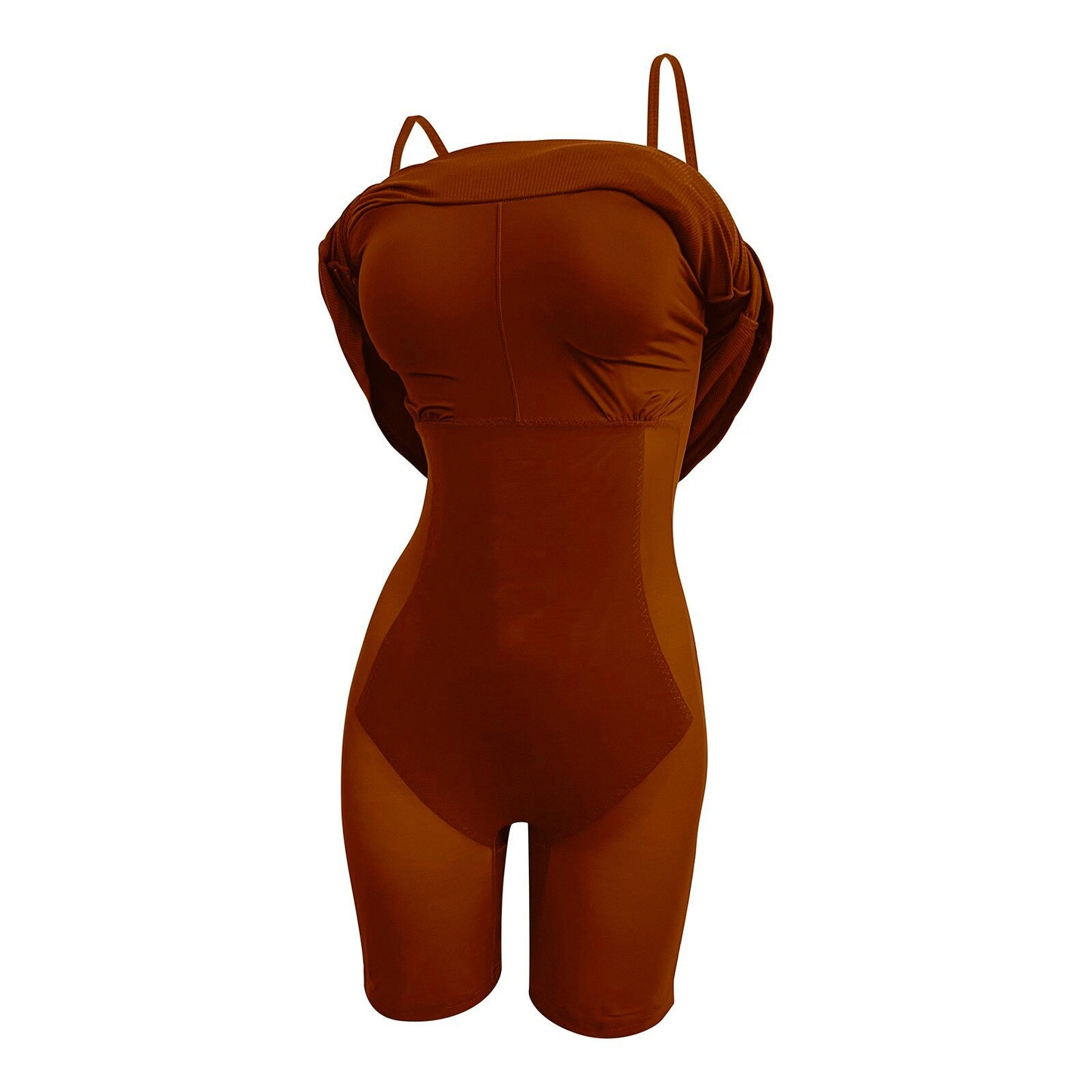 Women's Body Shaping Dress Set With Breast Pad Built In Body Shaping Underwear 8 In 1 Cocktail Two Piece Solid Dress - integrityhomedecor
