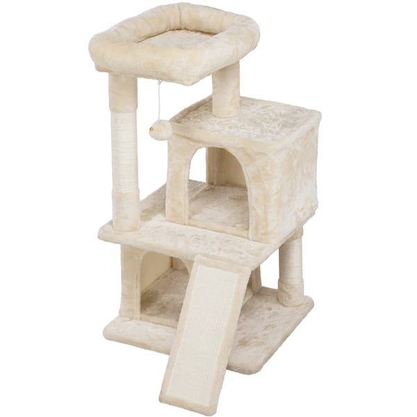 36" Cat Tree with Condo and Scratching Post Tower, cat furniture - integrityhomedecor